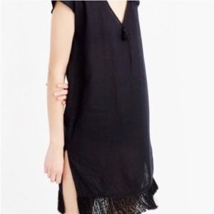 J Crew fringe linen beach cover up